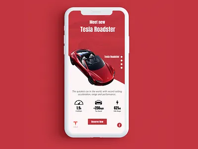 Tesla Roadster UI app tesla ui uiux userinterface