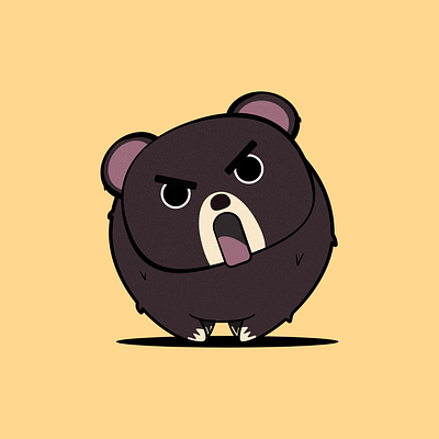 Mister Angry Boi angry bear cartoon design illustration