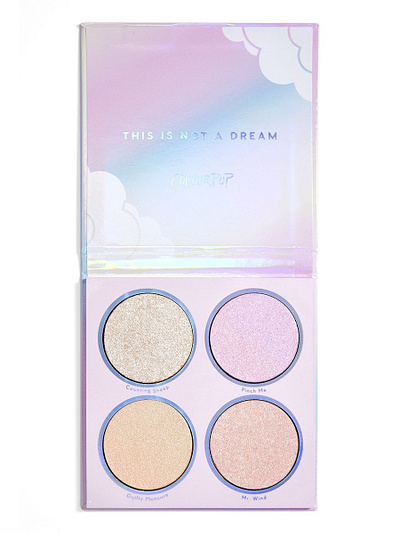 This Is Not A Dream: Dream Sequence Palette branding campaign colourpop cosmetic packaging cosmetics creativedirection packaging packagingdesign photoshoot product shot