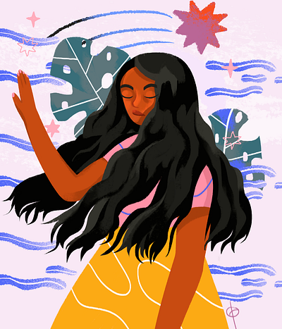 Erika character design color digital art editorial illustration illustration