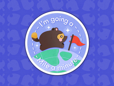 Nook Miles A Minute Badge animal crossing badge badgedesign colorful fanart flat graphic design illustartor illustration illustrations lockup logo logos new horizons nintendo nintendo switch nook miles simple vector videogame