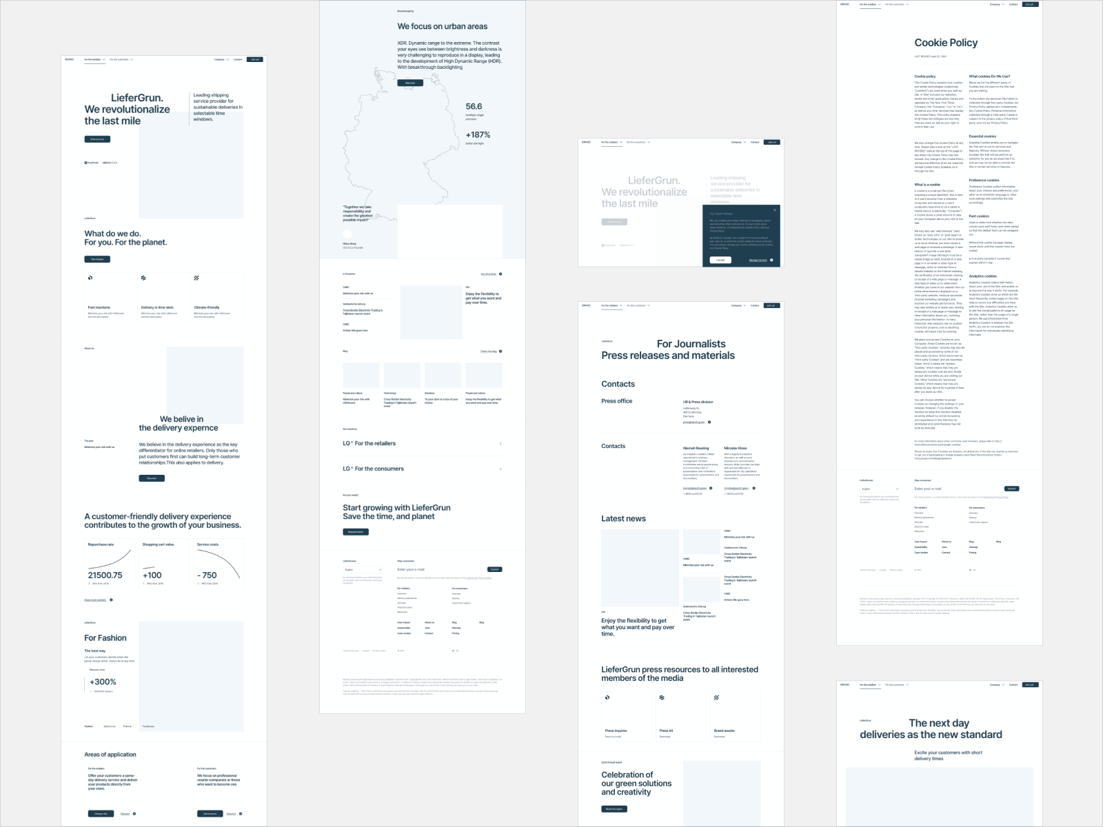 LieferGrün - Lo-Fi Wireframes hierarchy landing page low fidelity ux wireframes