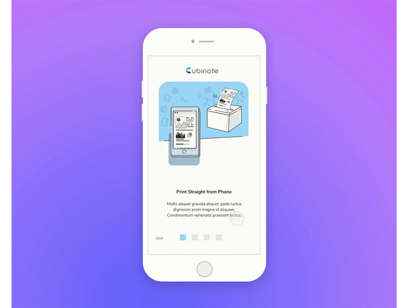 Cubinote Onboarding illustration illustrator mockup onboarding screens user interface design