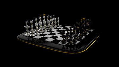 Cat Chess 3d chess design maya modeling