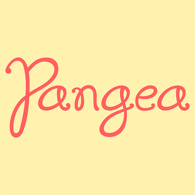 Pangea Logotype brand design branding curvy handmade font handmade type handmadetype lettering lettermark logo pangea pangea connects typography wordmark