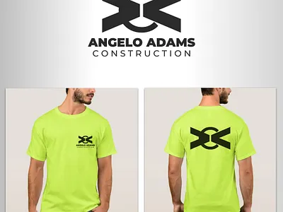 Angelo Adams Construction logo and t-shirt bold construction logo tshirt typogaphy