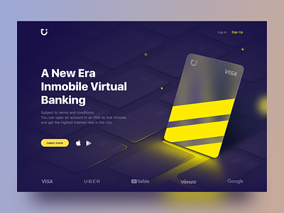 Virtual bank — Websites account activity banking bankingapp card dark mode dashboard debit card finance fintech branding graphic product design ui ux ux vector virtual card visa visualization webdesign website