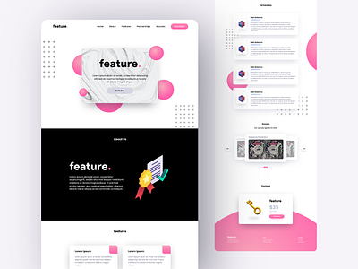 Feature Website app design ui ux web