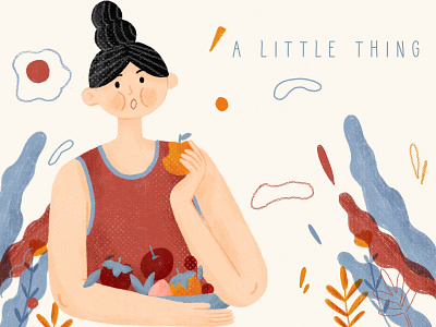 eat fruits animation design illustration