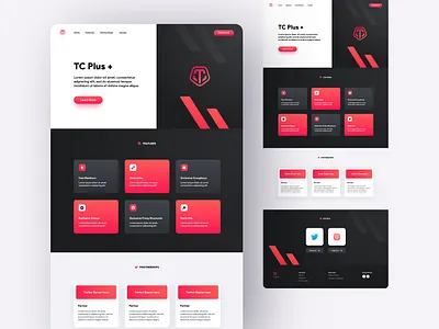 TC Plus+ Website app design ui ux web