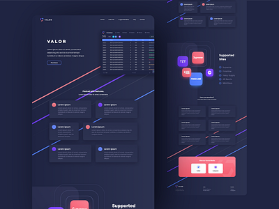 Valor Website app design ui ux web