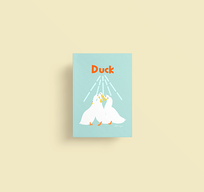 Animal Series. 5. Ducks plying in the water 🦆 animal illustration applepencile art australia dailydrawing digital illustration duckillustration ducks education illustration ipadpro kids natureillustration procreate visuallearning