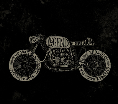 Motor & Types classic illustration lettering motor motorbike motorcycle vintage
