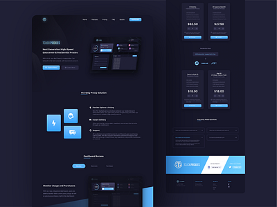 TClick Proxies Website app design ui ux web