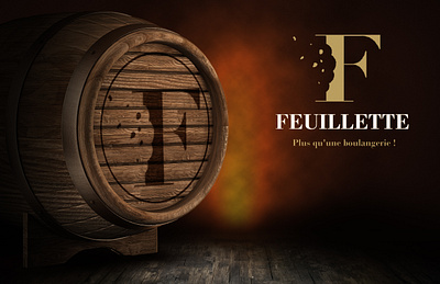 Feuillette Beer alcohol banner barrel beer branding coaster coasters design display logo photoshop
