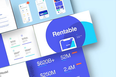 Presentation / Pitch Deck - Rentable color data data visualization deck designer infographic keynote pitch pitch deck pitchdeck powerpoint presentation design product design real estate san francisco slide statistics typography ui ux