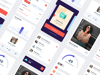 Dating App Components analytics card cards clean component components cuberto dashboard dashboard design dating explore homepage illustration landing page love minimal profile swipe