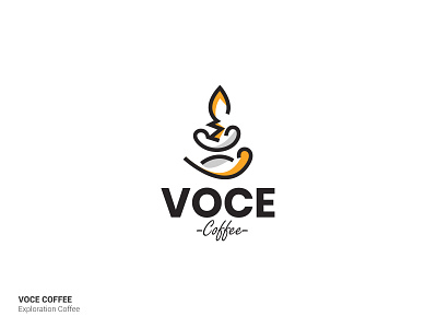 Logo VOCE Coffee brand branding branding design coffee coffeelogo coffeeshop contest design identity illustrator logo logotype vector