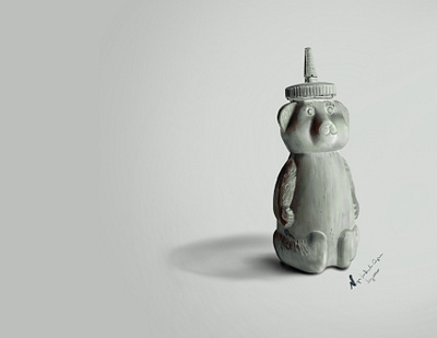 Concrete Honey Bear concrete illustration procreate