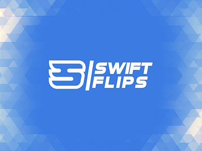 SwiftFlips Branding bird blue bold branding flat geometric icon logo logotype minimal modern simple sky sneaker swift symbol typography vector vibrant