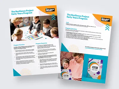 Early Years Program Flyer colorful education flyer graphic design informational print design school