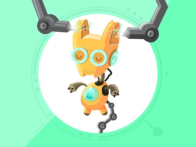 Roboto drawing illustration storytelling vector