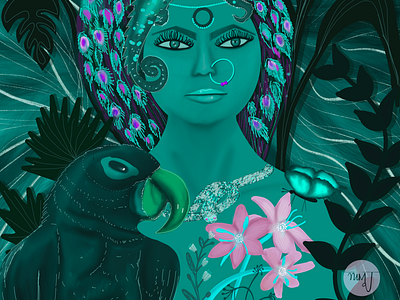 Love Mother Earth art concept art design digital art drawing earth green green art illustration mother earth plant art plants procreate procreate art procreateapp