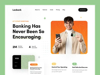 Banking Web Header bank app bank finance banking banking website clean finance finance website fintech web design fintech website hero section online bankign orix sajon uiux ux web web design web page web site website design
