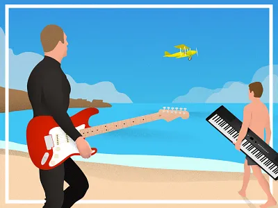 Summer Sale Illustration design guitar illustration inspiration music piano rock sale summer surf vector vintage