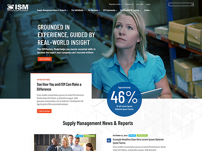 Institute for Supply Management creative direction web design