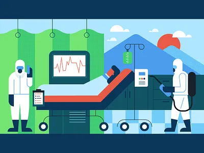 Medical 3 illustration medical care minimal vector