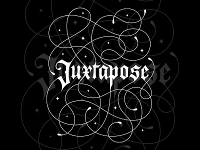 Juxtapose poster calligraphy design handlettering lettering logo logodesign logotype poster poster art typography