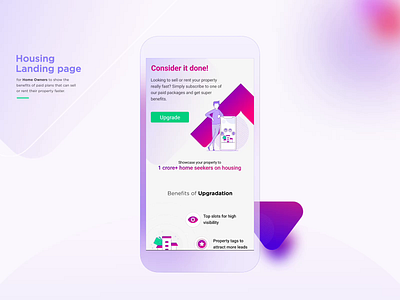 Housing Landing page animation art direction b2b branding design illustration seller ui