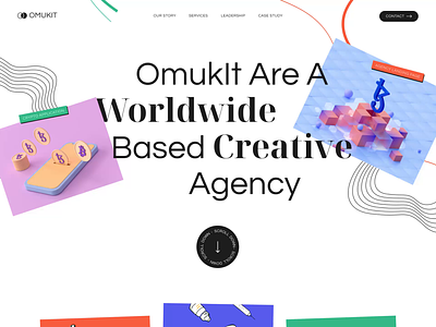 Creative Agency Website Animation agency animation branding corporate website creative home page design landing page motion graphics ui design ux design web design webflow website design
