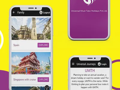 Universal Journeys India Pvt. Ltd. app design ios app mobile app mobile app design mobile design mobile ui portfolio queppelin ui