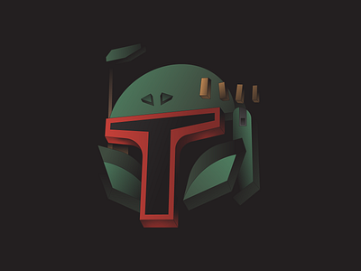 Boba abstract boba fett helmet illustration starwars