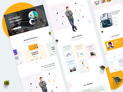 Portfolio Website cards ui fashion design home page landing page landingpage portfolio testimonials website website concept