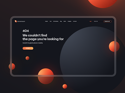 Storemaven's 404 Page 3d 404 404 error 404page design gradient planet space ui uidesign ux uxui vector web webdesig website