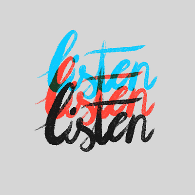 Listen calligraphy ipadpro poster procreate procreateapp