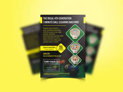 Promotional Flyer for Billiard Ball Cleaning Machine brand identity brochure design fazle rabbi flyer flyer design flyer design need flyer designer flyer template free flyer graphic design rabbigex sales flyer