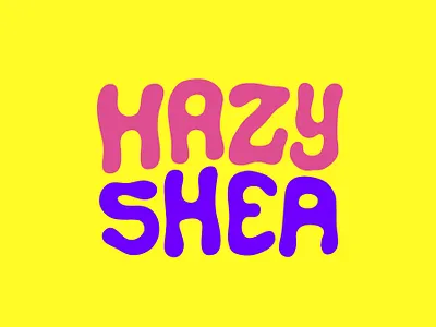 Hazy Shea cannabis clientwork hand drawn handlettering hazy itsjerryokolo jerryokolo logo designer logodesign logotype marijuana marijuana logo procreate psychedelic sativa typography