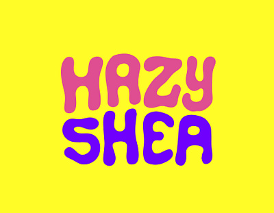 Hazy Shea cannabis clientwork hand drawn handlettering hazy itsjerryokolo jerryokolo logo designer logodesign logotype marijuana marijuana logo procreate psychedelic sativa typography
