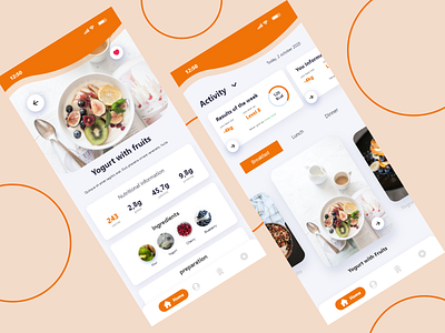 Diet App 3d animation app design branding design graphic design illustration landing page logo mobile app design motion graphics ui ux web design