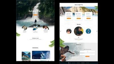 Jungle Trip adobe booking design flat photoshop ui ux web website xd