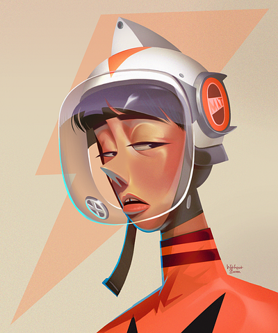 spacegurl character character design digital art doodle draw illustration withoutbrain