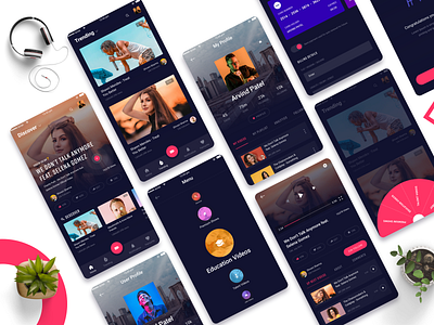 Video Streaming App app design dark app netflix profile redesigned youtube redesigned youtube sharing app tiktok tiktok app twatwa app video app watching youtube