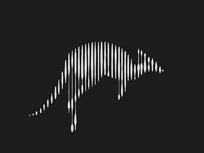 Kangaroo Sound Waves Logo animal animals brand branding cover creative icon illustration illustration digital kangaroo logo music music art music player sound soundwaves symbol