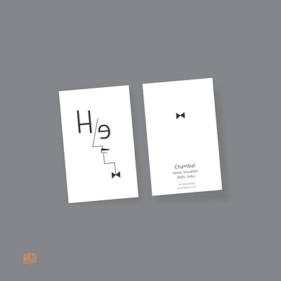 "He" branding design typography