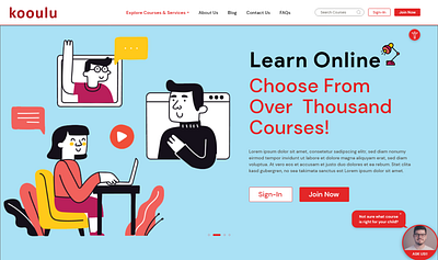 E-Learning Website Design 3d animation branding design graphic design illustration landing page logo motion graphics ui ux
