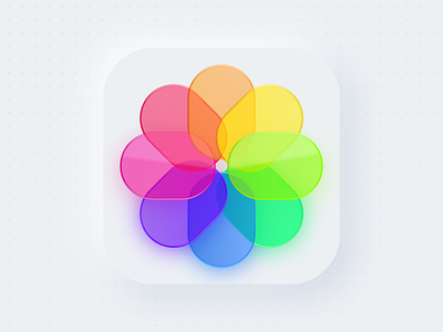 Photos App Icon Exploration 2d 3d app apple bigsur color exploration glass icon illustrator ios logo neumorphism photos texture vector